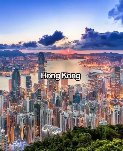 Hong Kong Skyline Sunset