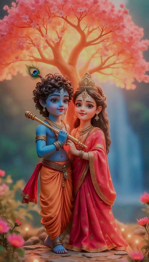 Krishna and Radha Love - Related 4K Wallpapers wallpaper