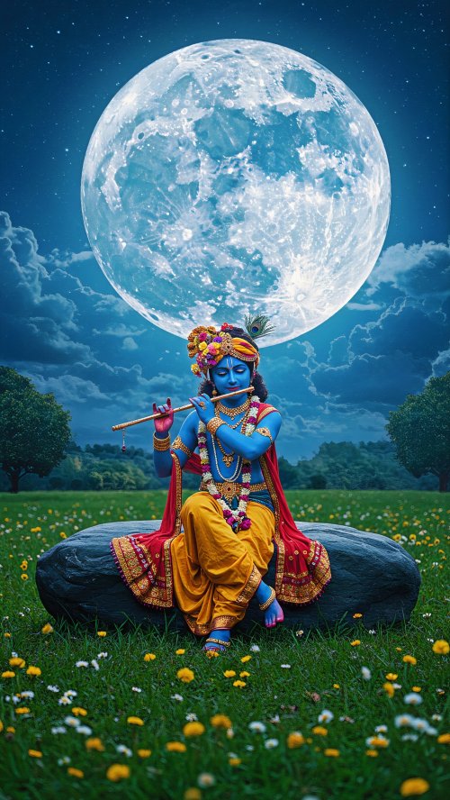 Krishna Under Moonlight