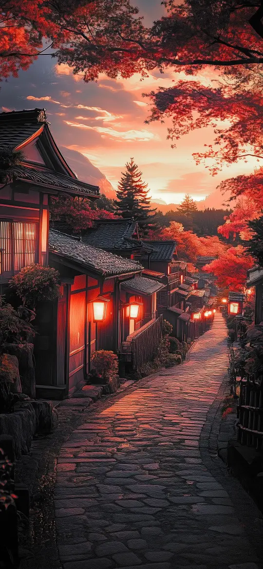 Kyoto Lantern Street - Related Anime Wallpapers wallpaper