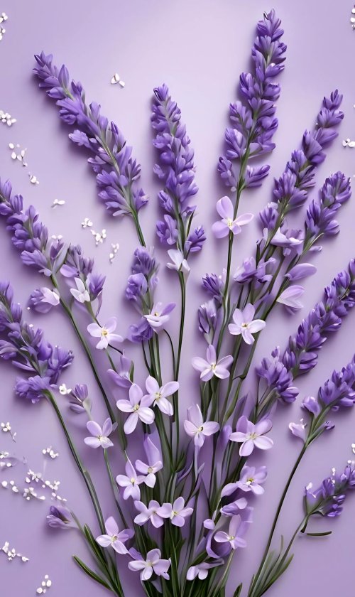 Lavender and White Flowers