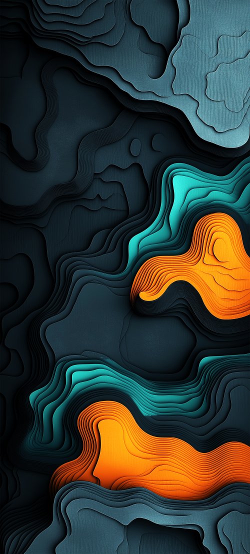 Layered Abstract Topography - 4K Wallpapers Wallpaper