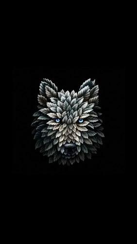 Leaf Wolf on Black