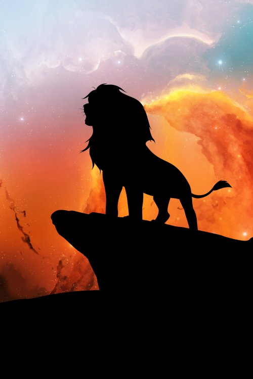 Lion King Silhouette Majesty - lion Wallpaper