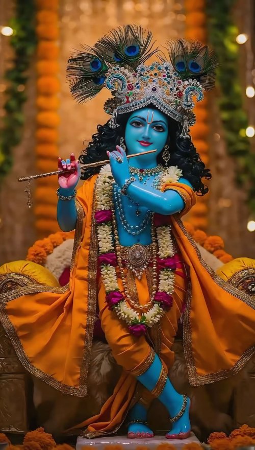 Lord Krishna's Divine Serenity - Related 4K Wallpapers wallpaper