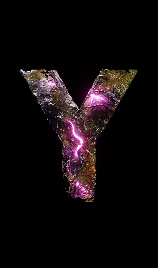 Luminous Letter Y - Related Dark Wallpapers wallpaper