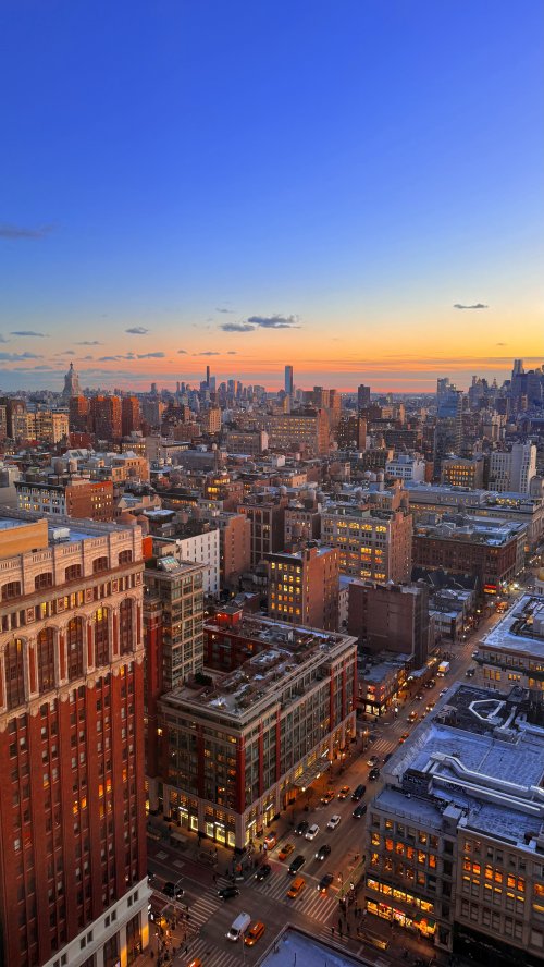 Manhattan Sunset Skyline - Related Anime Wallpapers wallpaper