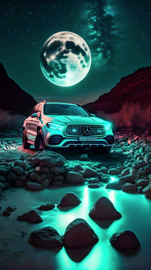 Mercedes Moonlit Adventure - mercedes-benz Wallpaper