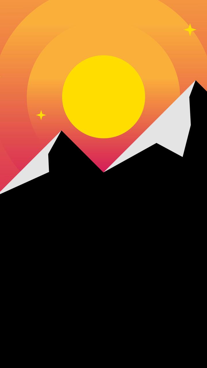 Minimalist Mountain Sunset