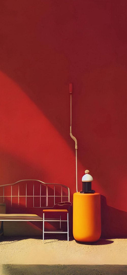 Minimalist Red Room - Related 4K Wallpapers wallpaper