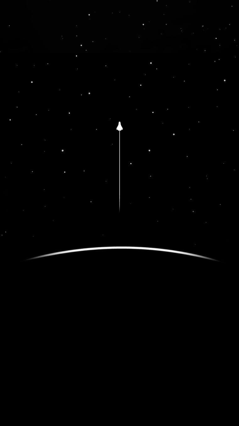 Minimalist Space Launch - Related Dark Wallpapers wallpaper