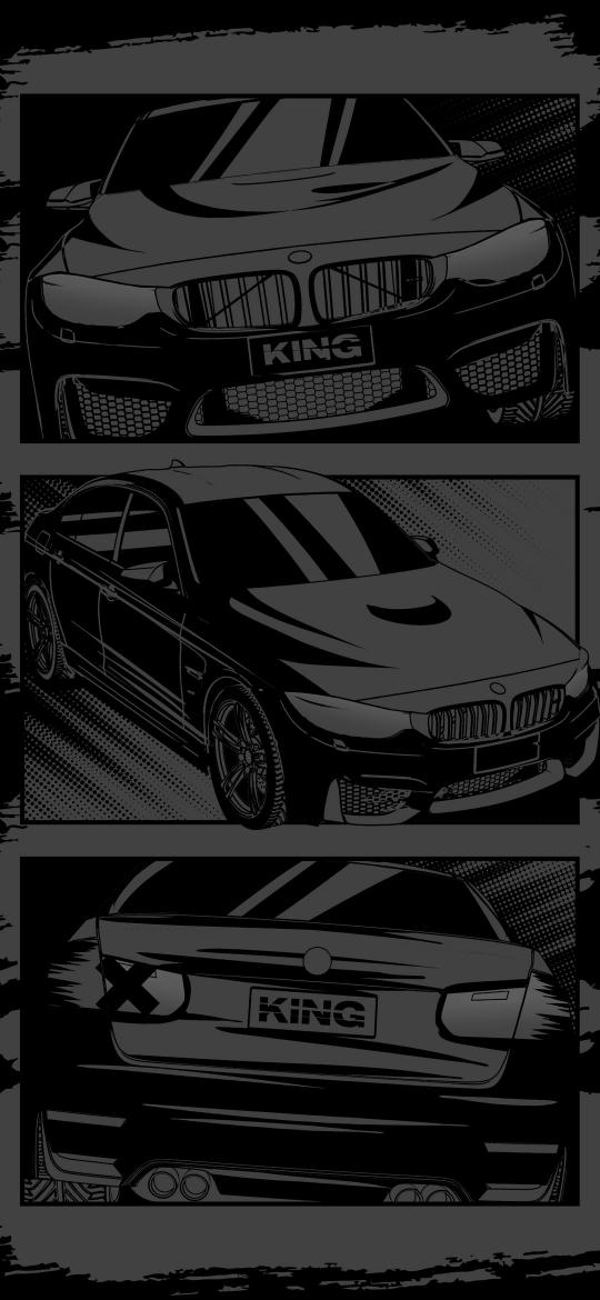 Monochrome Car Illustration