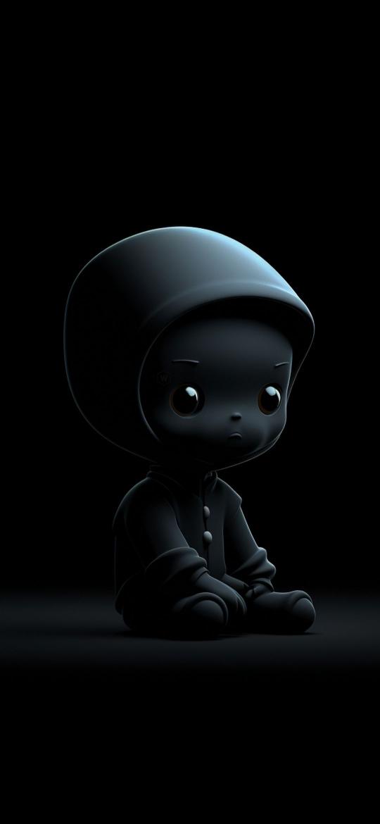 Monochrome Hooded Figure - Related 4K Wallpapers wallpaper