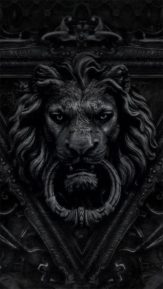 Monochrome Lion Door Knocker - Related Dope Wallpapers wallpaper