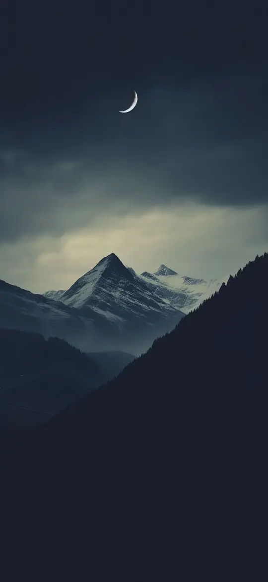 Moonlit Mountain Majesty