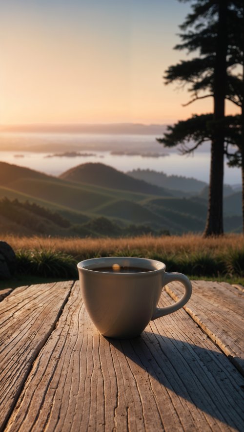Morning Coffee Landscape View