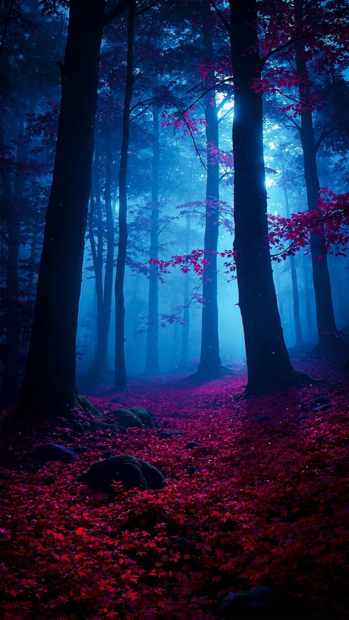 Mystical Crimson Forest - Related 4K Wallpapers wallpaper
