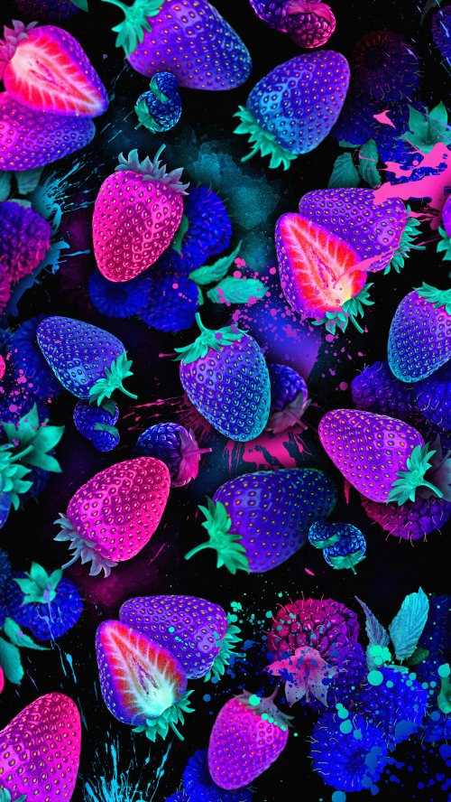 Neon Berry Splash Pattern - Related Ghetto Wallpapers wallpaper