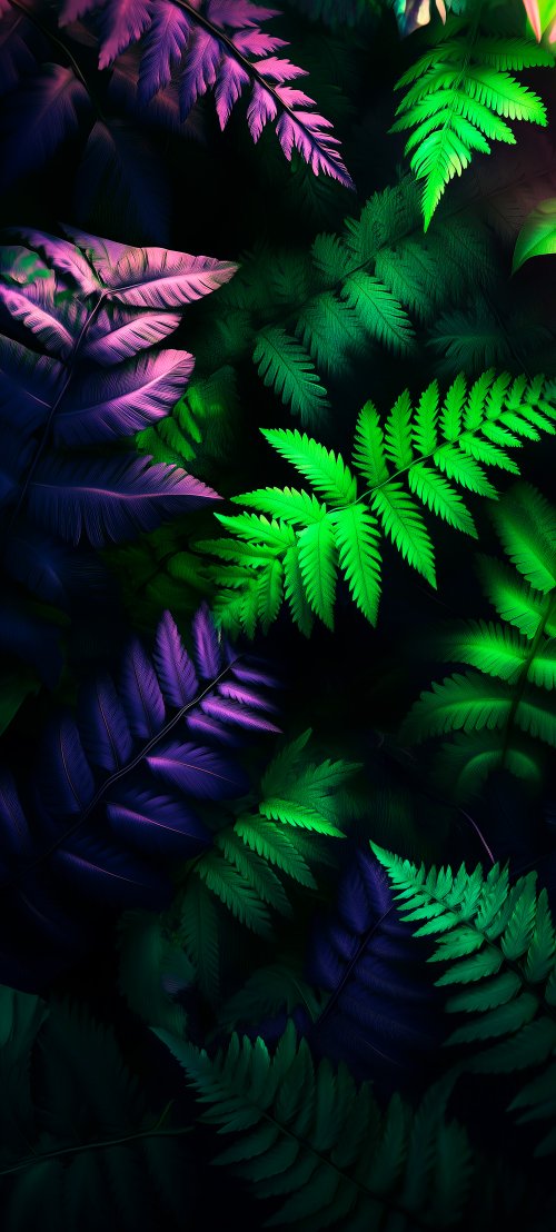Neon Fern Fantasy - Related Ghetto Wallpapers wallpaper