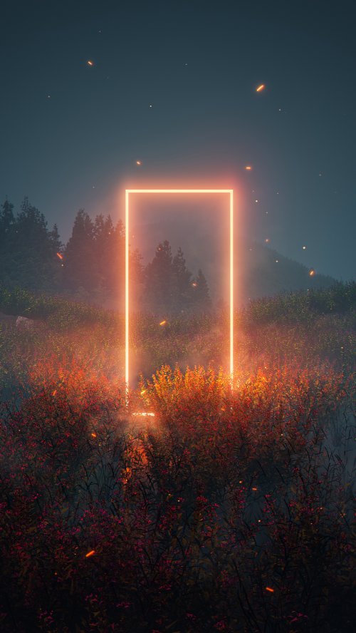 Neon Portal in Nature