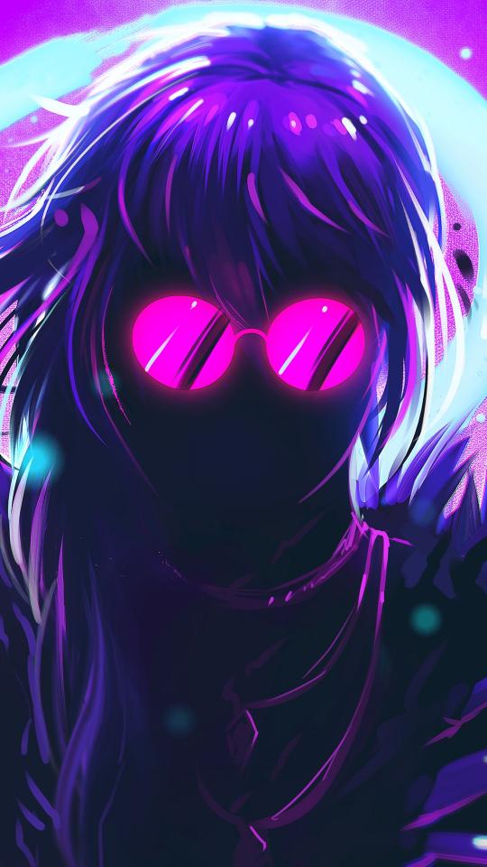 Neon Shades Anime Girl