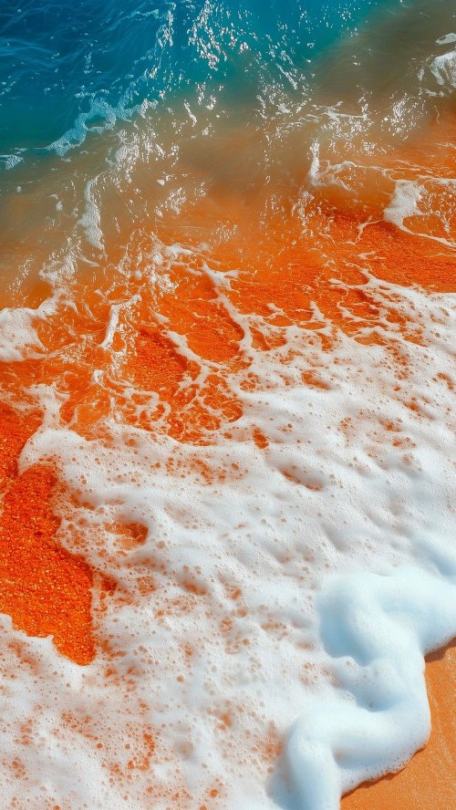 Orange Beach Waves - Related Dope Wallpapers wallpaper