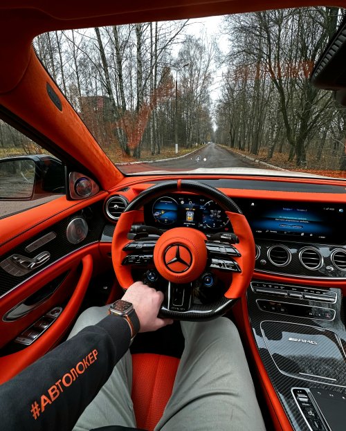 Orange Mercedes Interior Drive - Related StockWalls wallpaper