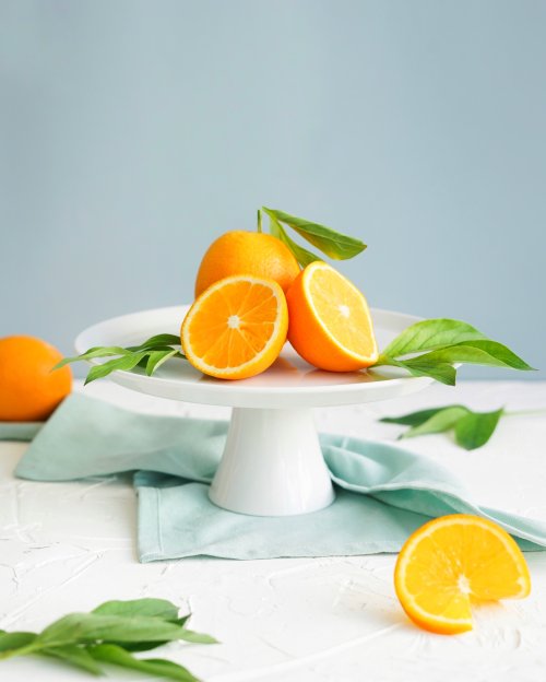 Oranges on a Cake Stand