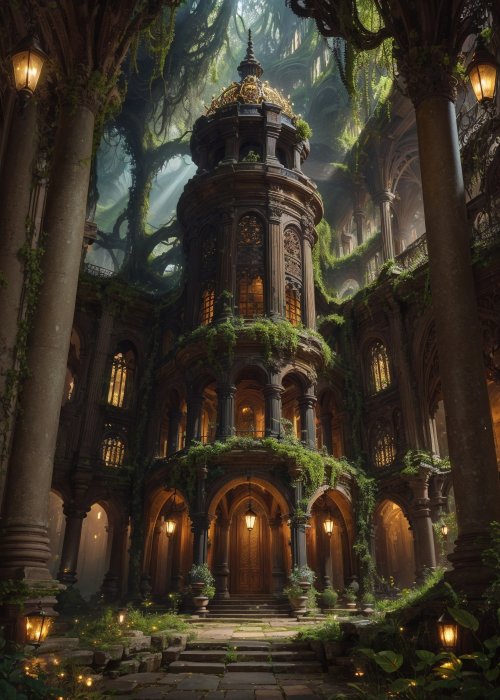 Overgrown Ancient Tower - Related 4K Wallpapers wallpaper