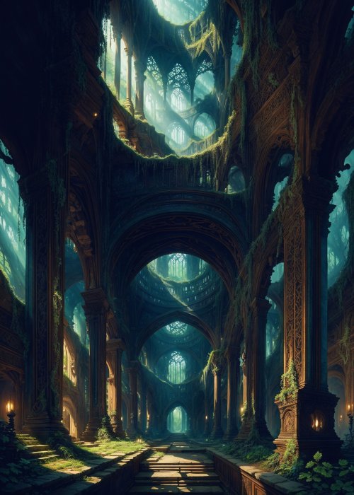 Overgrown Cathedral Ruins