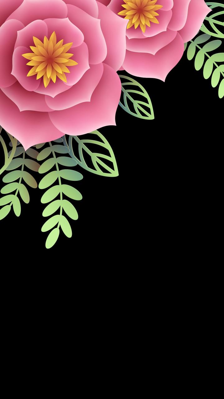 Pink Floral Corner Design - Related 4K Wallpapers wallpaper