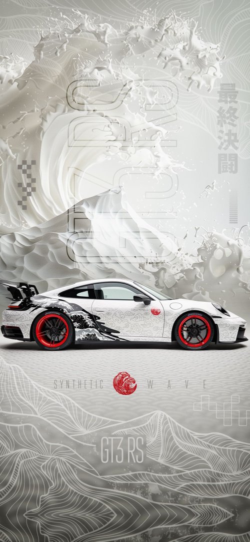 Porsche911GT3RSWaveArt - porsche Wallpaper