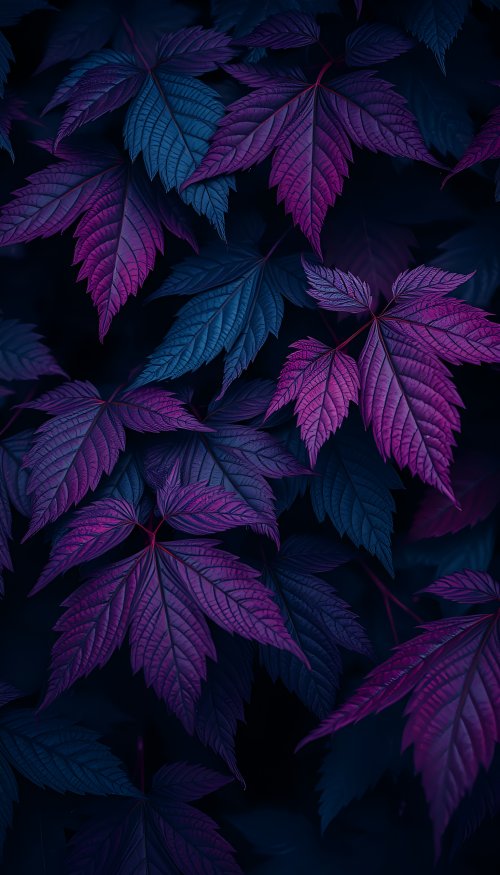 Purple and Blue Leaves
