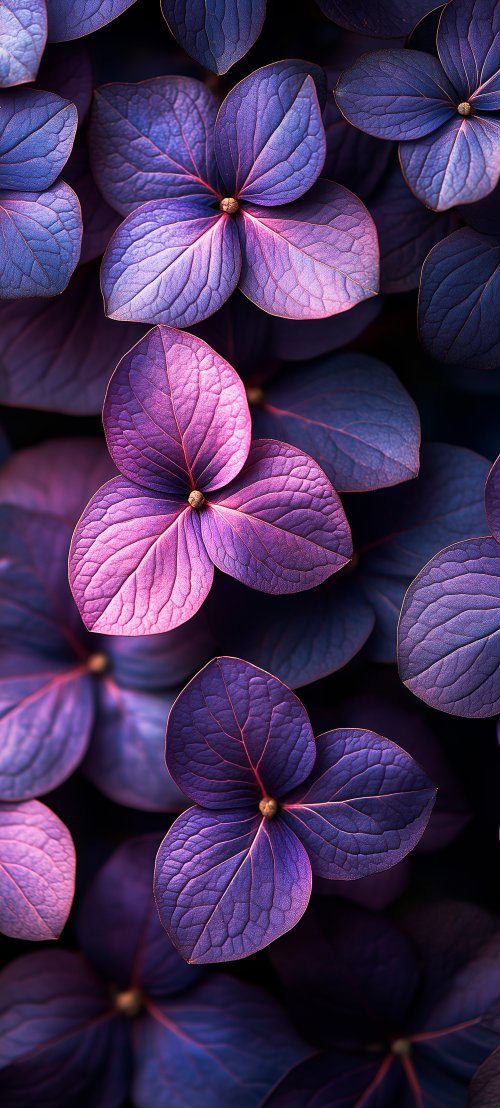 Purple Hydrangea Floral Close-up - Related Dark Wallpapers wallpaper