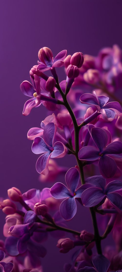 Purple Lilac Blossom Close-Up