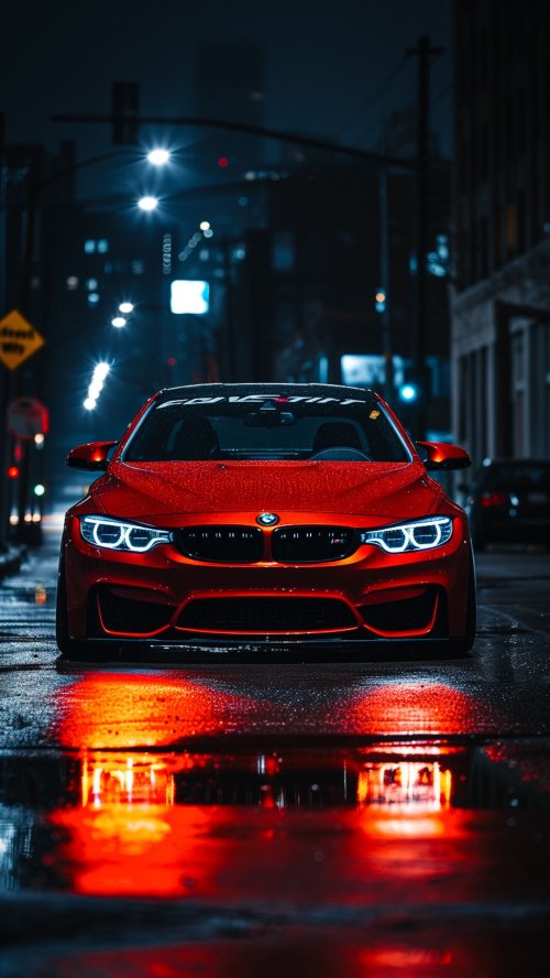 Red BMW Night Drive - Related Dope Wallpapers wallpaper