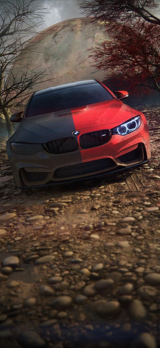 Red BMW on Alien