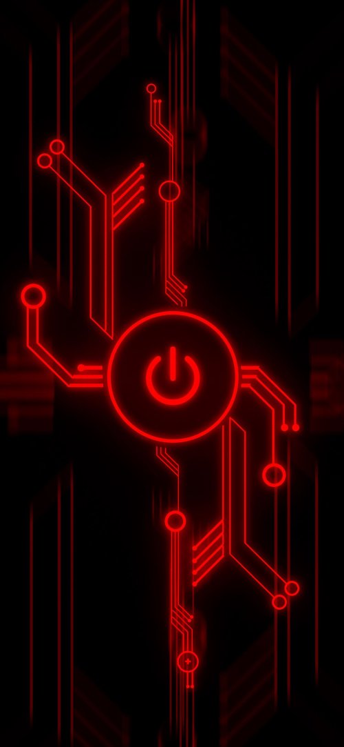 Red Circuit Power - Technology Wallpaper