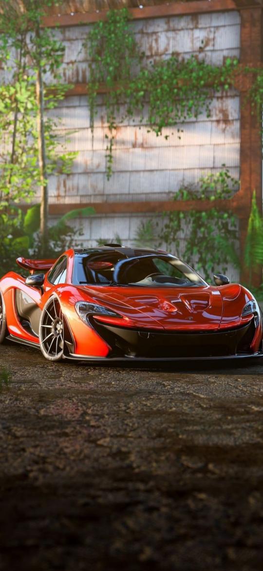Red McLaren in Nature