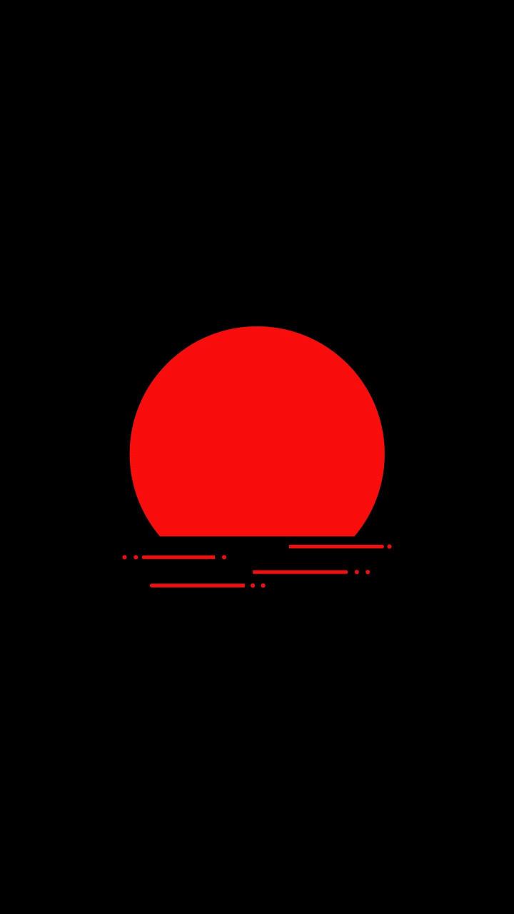 Red Sun Minimalist Design - Related StockWalls wallpaper