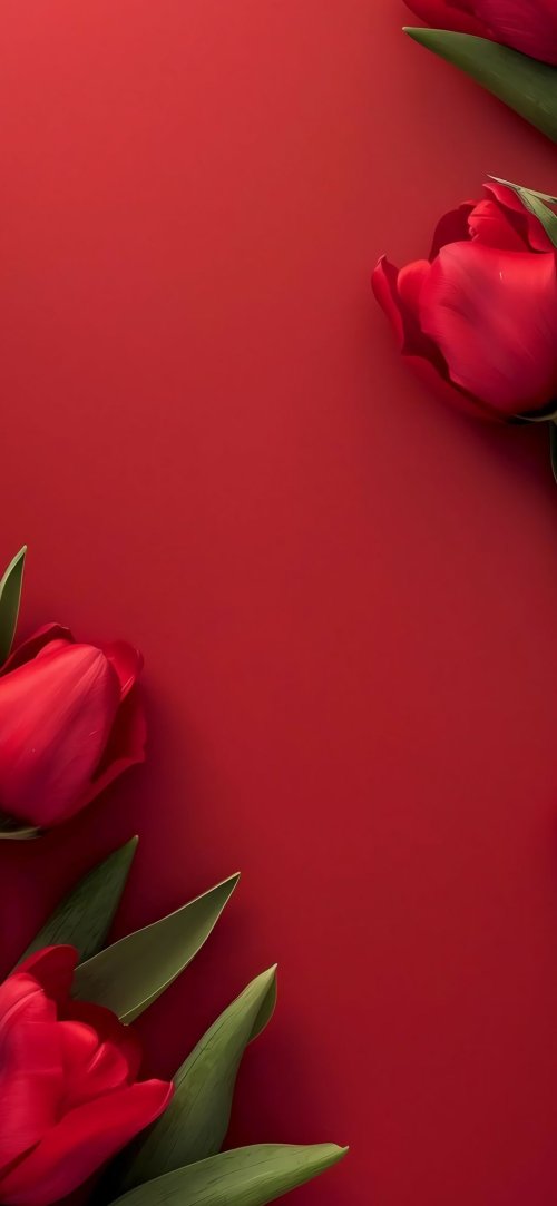 Red Tulips on Red - Related 4K Wallpapers wallpaper