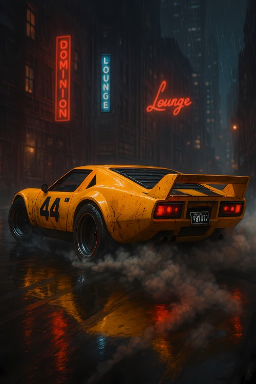 Retro Car Rainy Night - Related Dope Wallpapers wallpaper