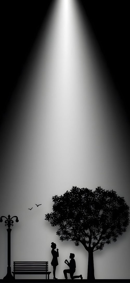 Romantic Proposal Silhouette - Related Dope Wallpapers wallpaper