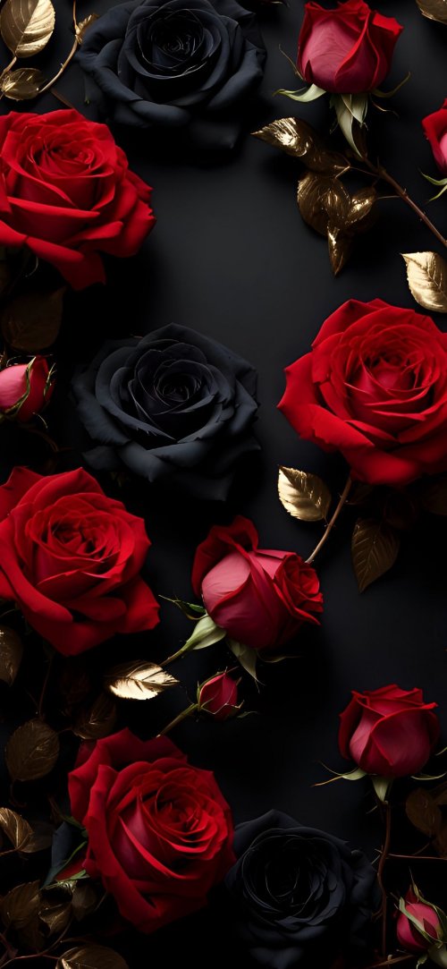 Roses in Red and Black - Related Dope Wallpapers wallpaper