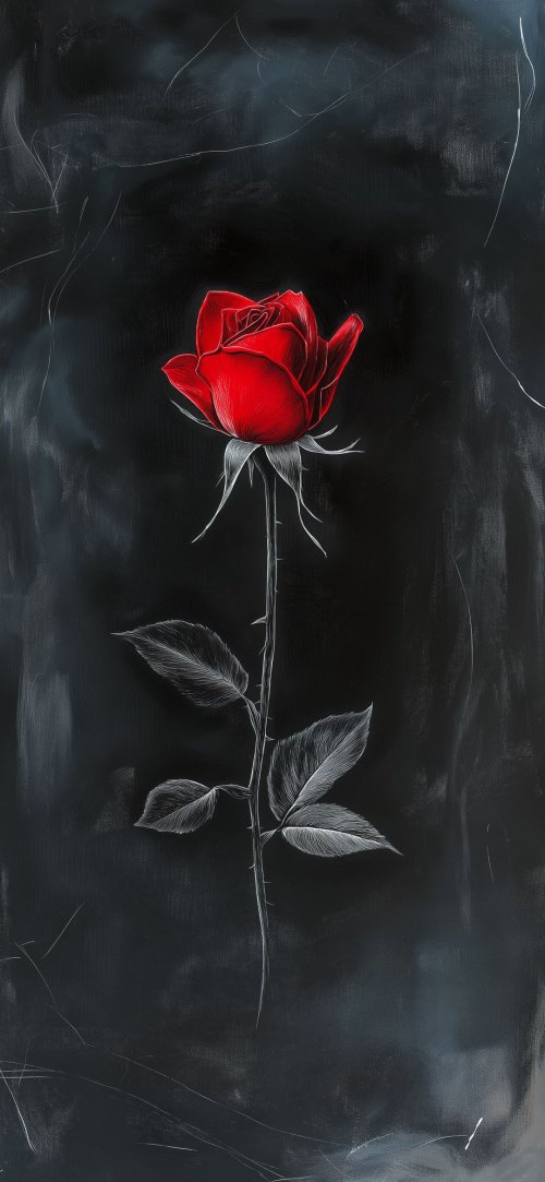 Scarlet Rose on Black - Related Dope Wallpapers wallpaper