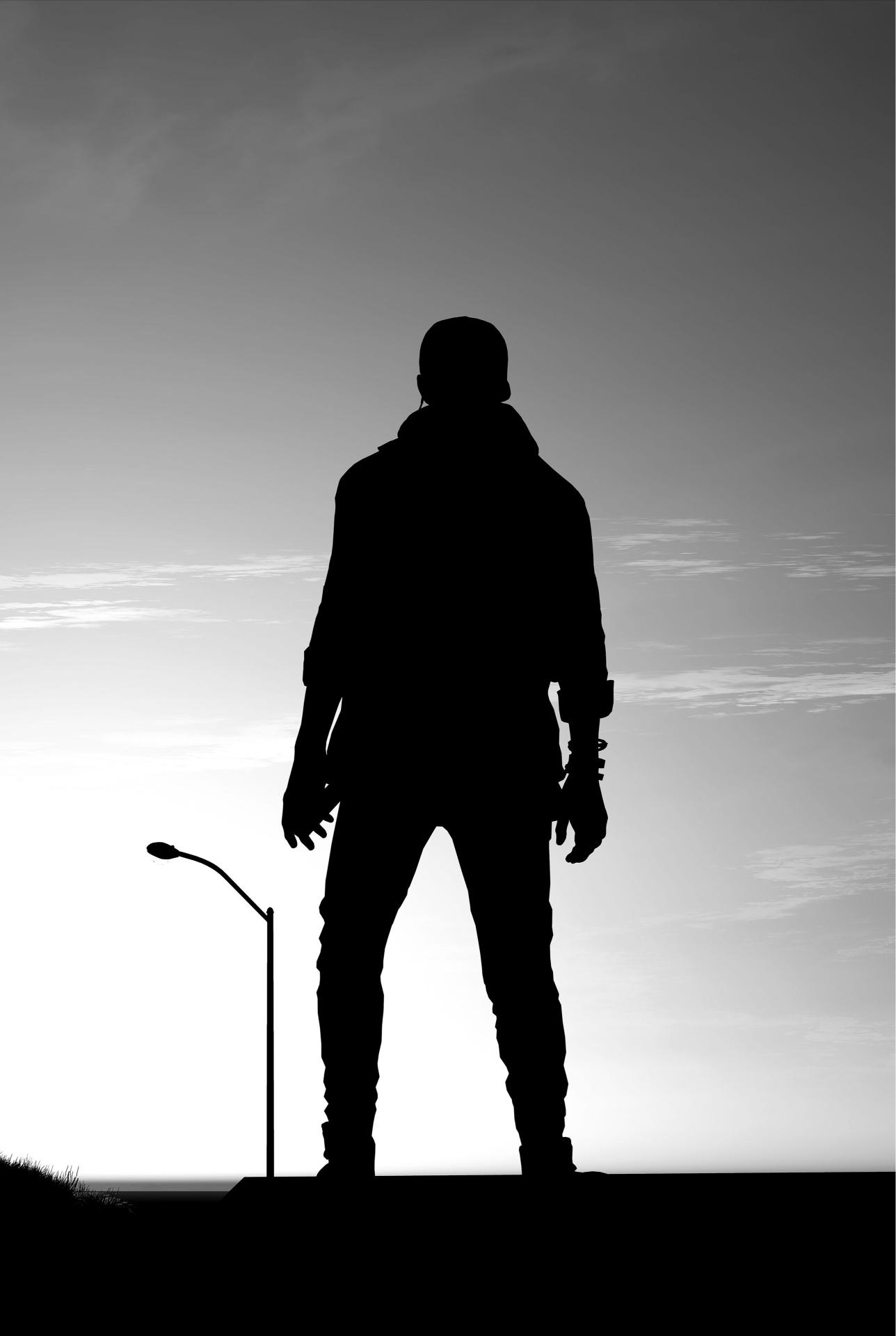 Silhouette of a Man - Related Dark Wallpapers wallpaper