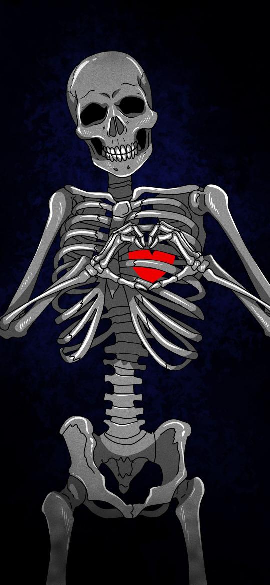 Skeleton Heart Hands