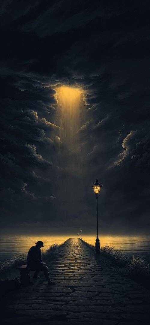 Solitary Pier Contemplation