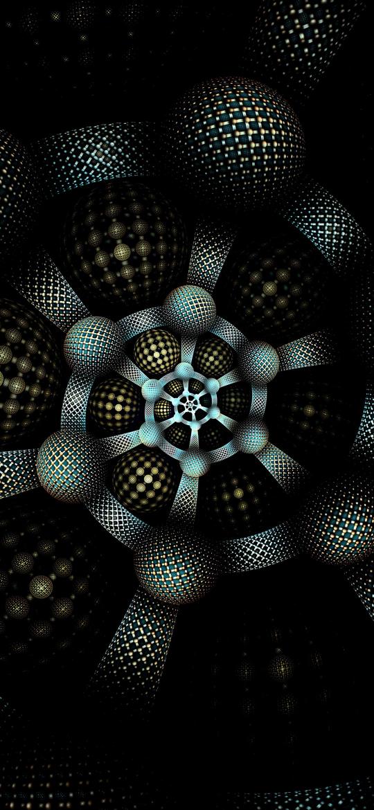 Sphere Grid Abstraction - Related Dark Wallpapers wallpaper