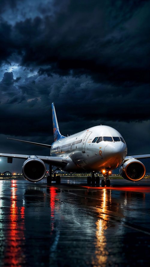 Stormy Airport Runway
